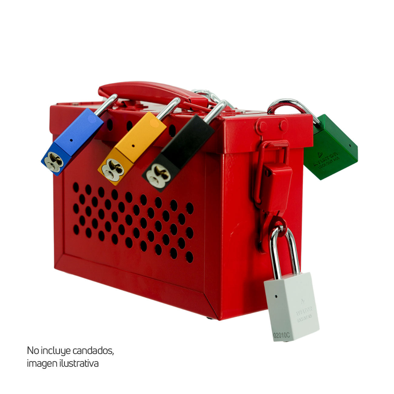 Caja de Bloqueo Grupal Aviator A498 Imp Rojo