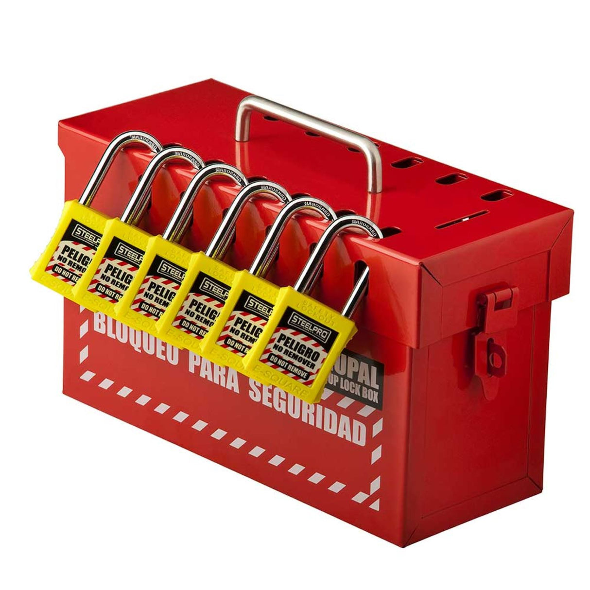 Caja de Bloqueo Steelpro Grupal Roja