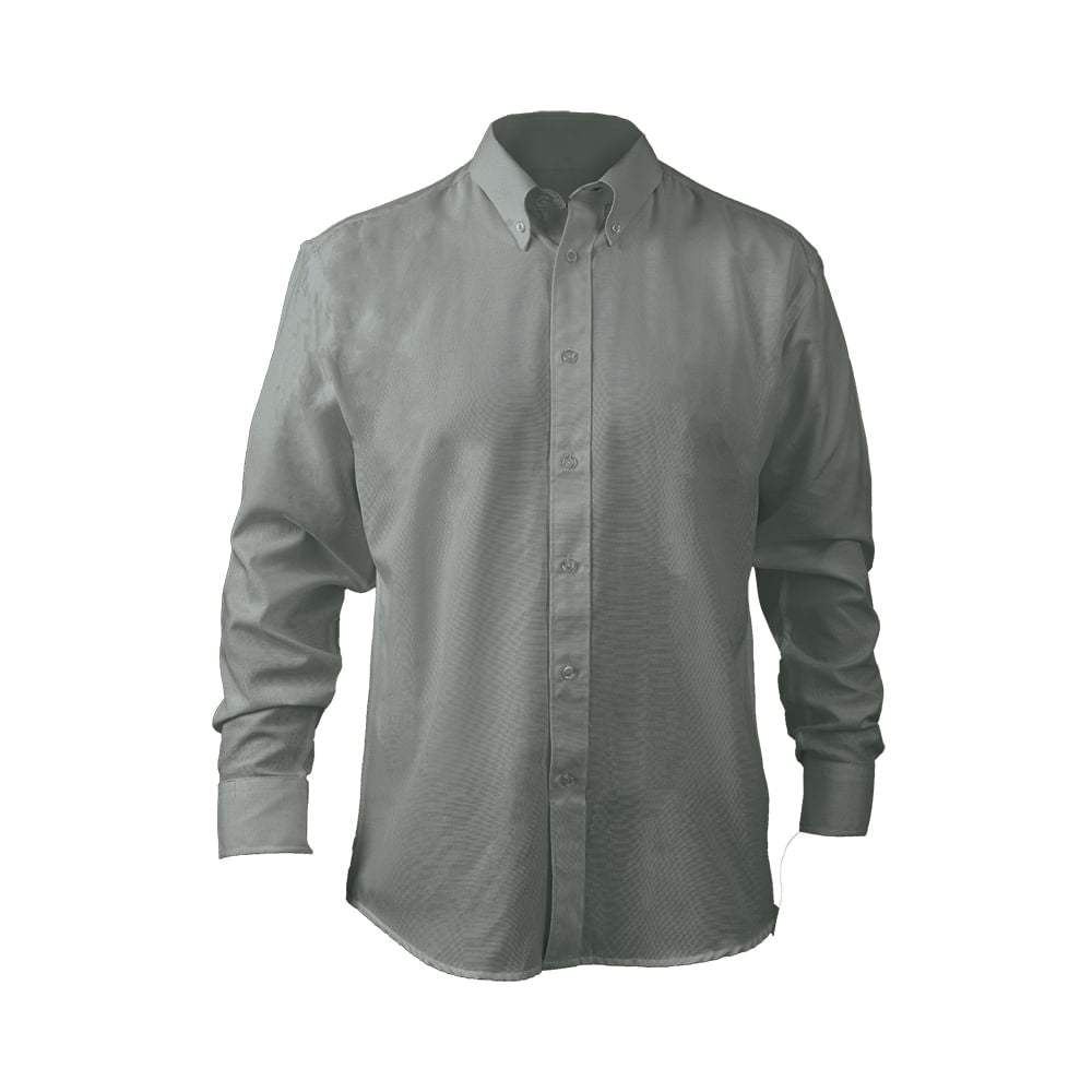 Camisa Maritex Oxford Mtx Manga Larga Gris