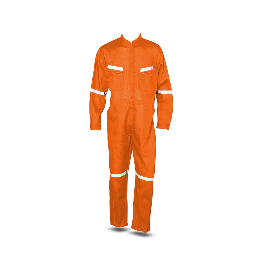 Buzo Black Wold Piloto Poplin con Cinta Reflectante Naranjo