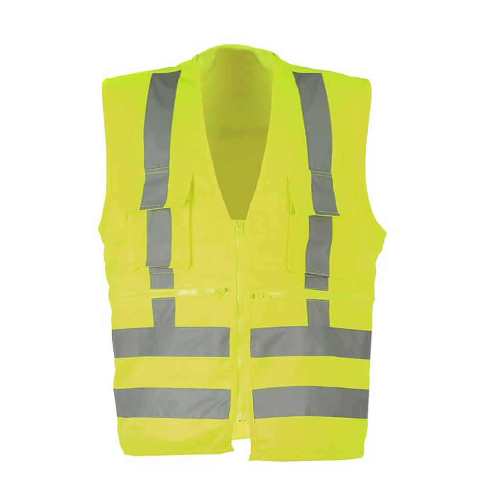 Chaleco Black Wolf Geo Poplin Cinta 360° Amarillo Fluor