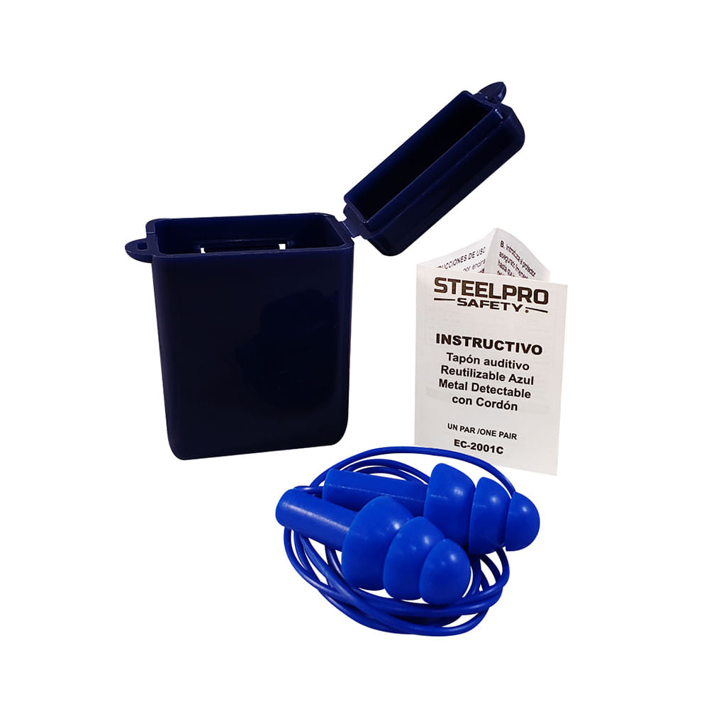 Tapon Auditivo Steelpro Reutilizable c/cordon