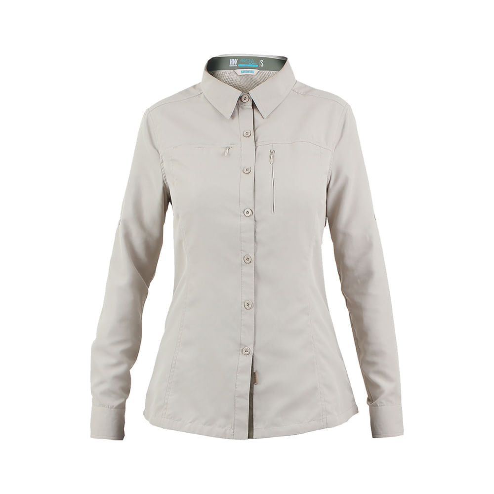 WANIMA KDB LONGSLEEVE Beige×Black XL Fulltex | Camisa Oxwear Kiruna Dark Beige