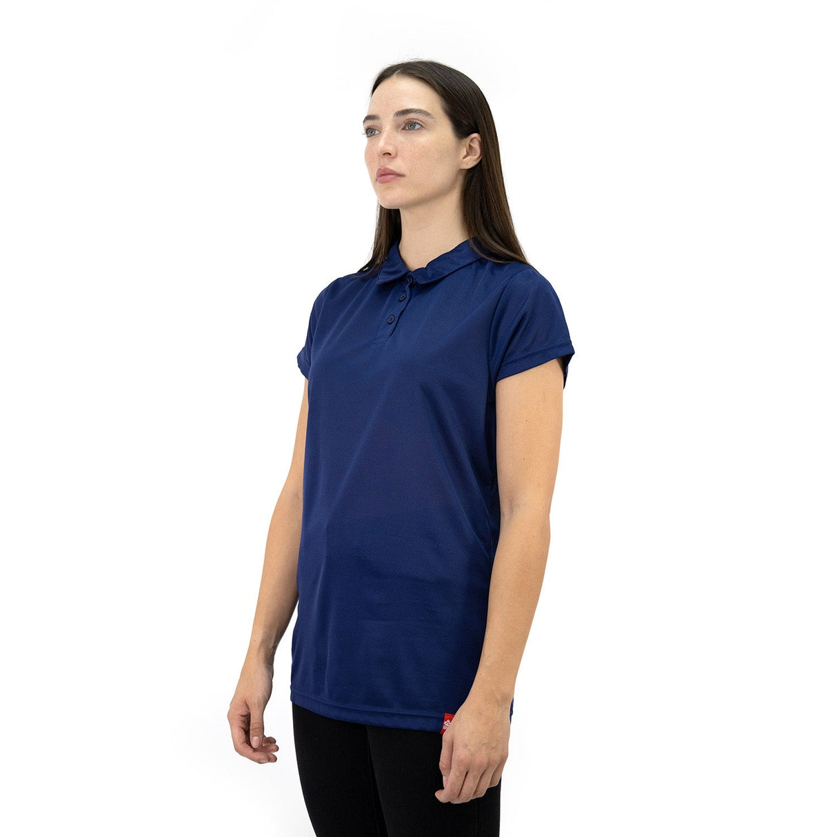 Polera Cooldry Quebec Manga Corta Azul Mujer