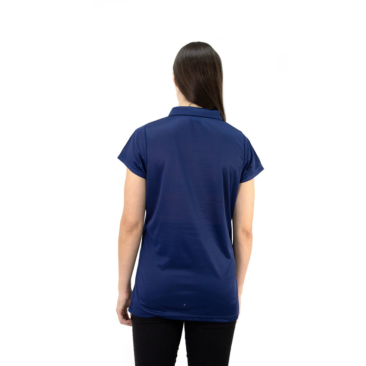 Polera Cooldry Quebec Manga Corta Azul Mujer