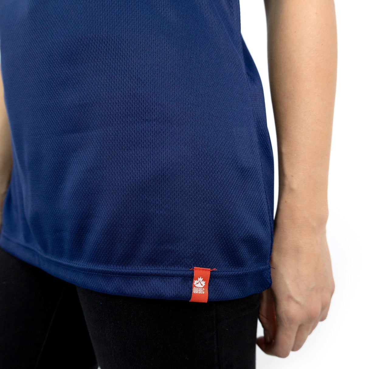 Polera Cooldry Quebec Manga Corta Azul Mujer