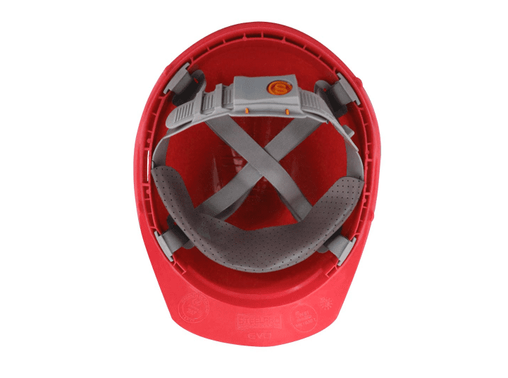 Casco de Seguridad Steelpro Evo III con Arnes Rojo
