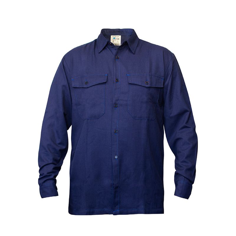 Camisa de seguridad Marca Ignifuga Antiestatica Azul Marino