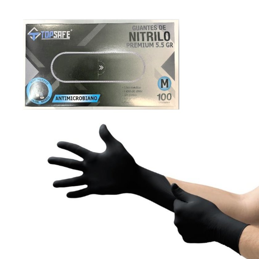 Guante Topsafe de Examinacion Nitrilo Top Safe (100 U)