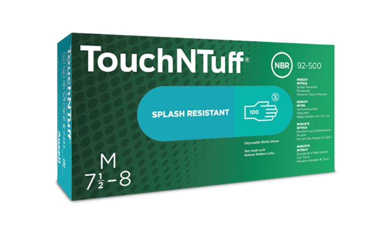 Guante de Seguridad Ansell Nitrilo Touch N-Tuff 92-500 (100 U)