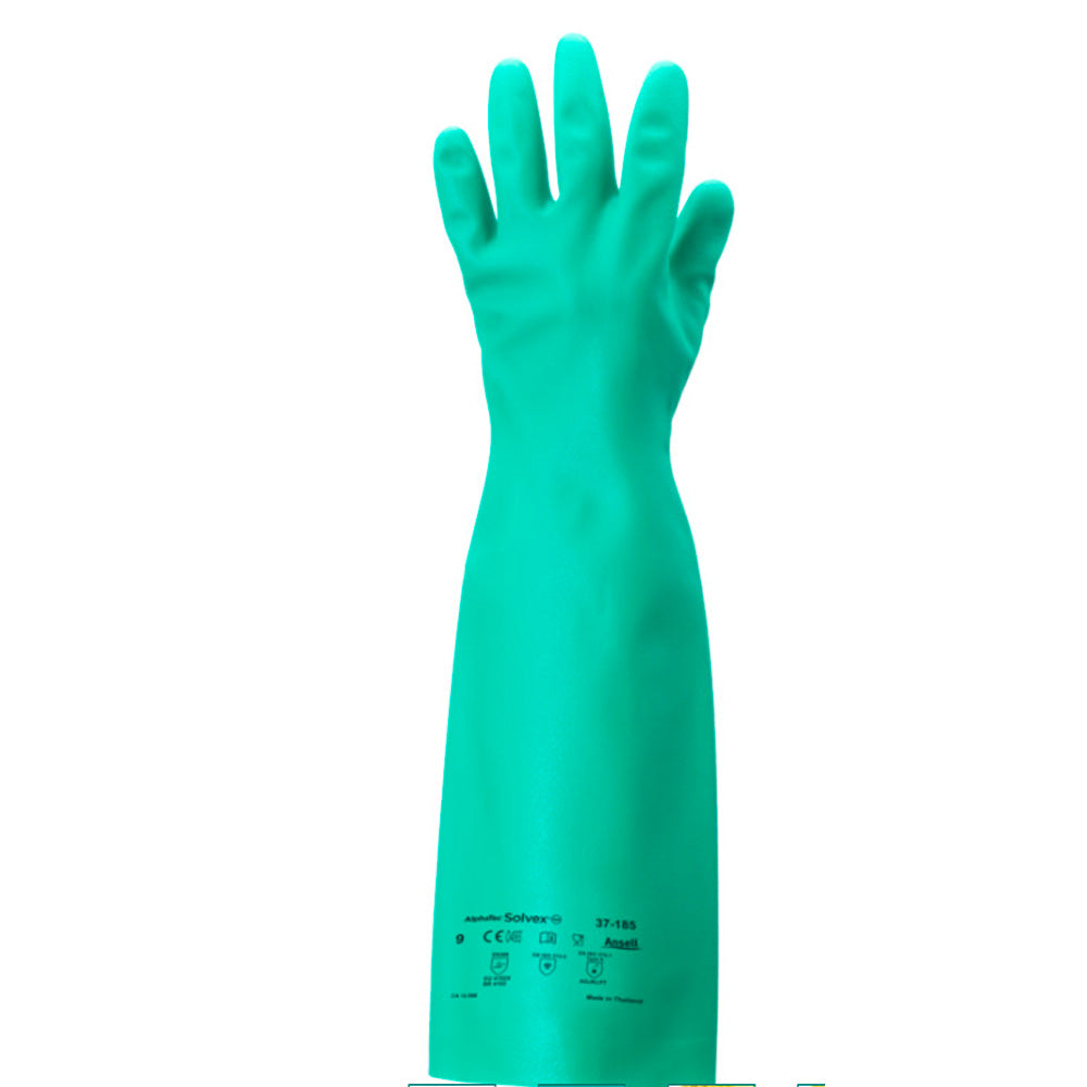 Guante de Seguridad Ansell Nitrilo Solvex Largo 18" 37-185