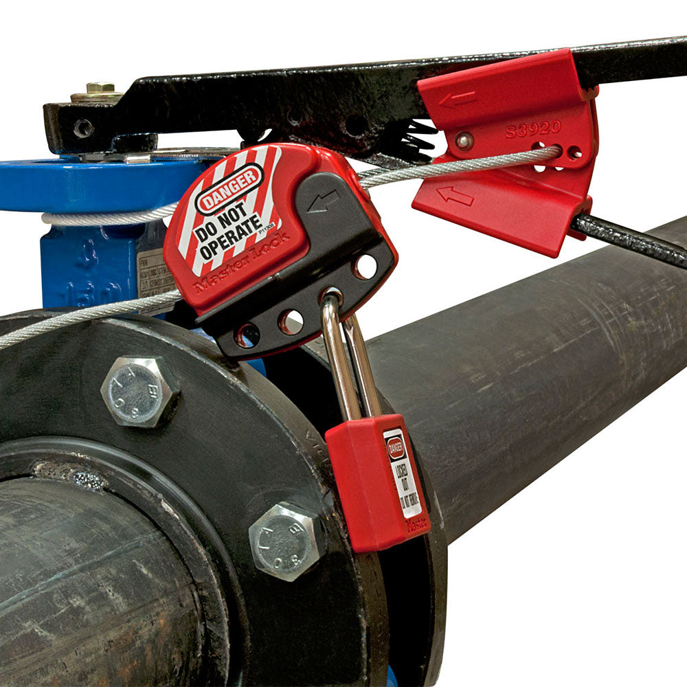 Bloqueador Master Lock de Valvula con Cable S3921