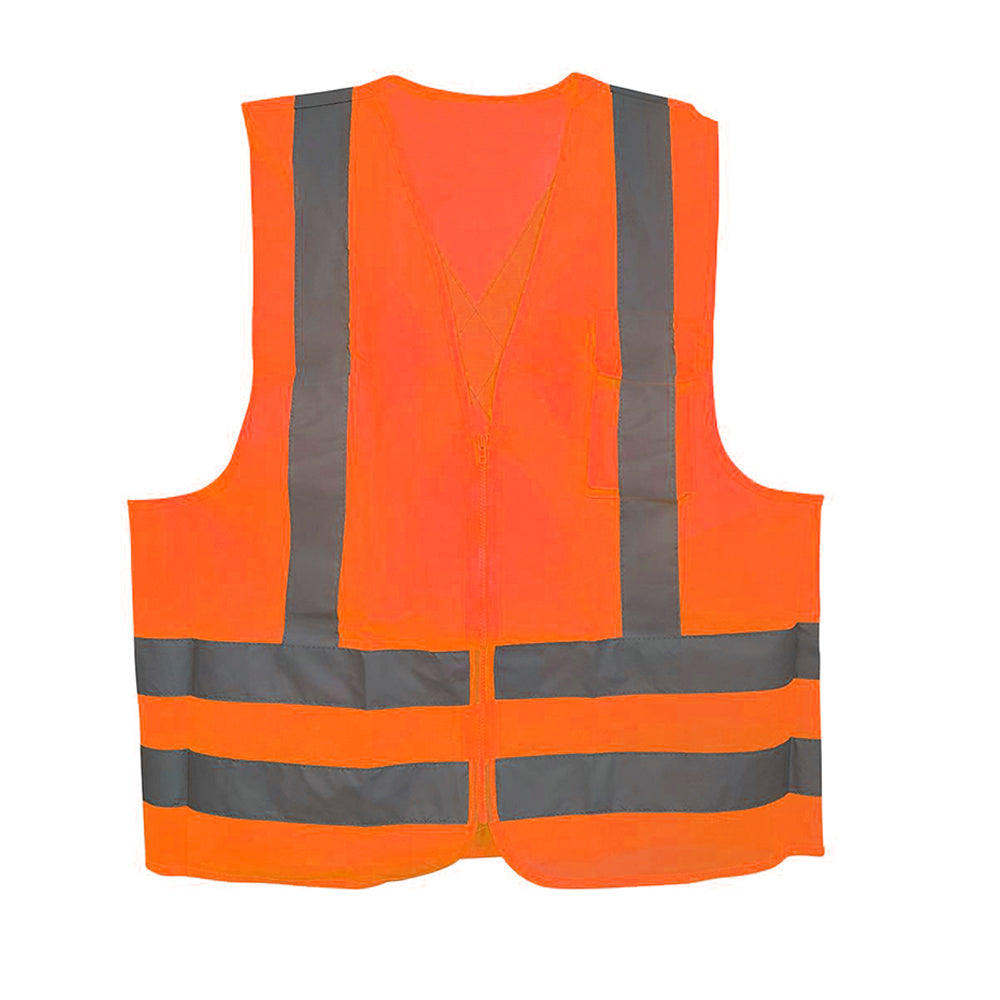Chaleco de alta visibilidad simple sin bolsillos Naranjo