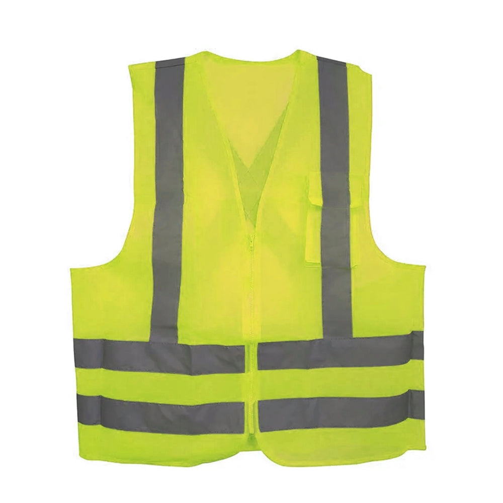 Chaleco de alta visibilidad simple sin bolsillos Amarillo