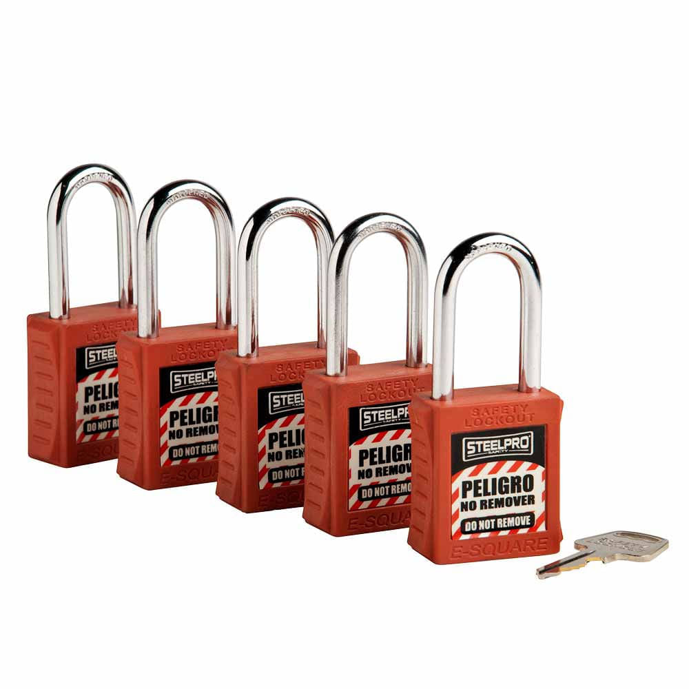 Kit Steelpro de 5 Candados Mk X 10 Rojo