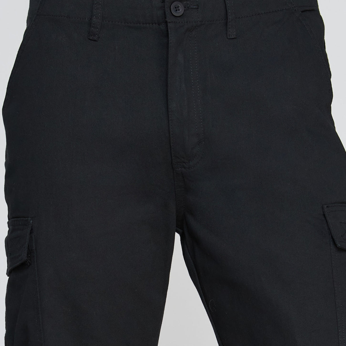 Pantalon Jayson Gabardina Cargo Algodon Negro