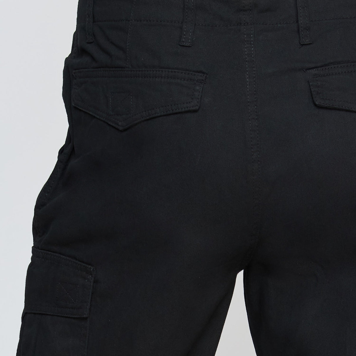 Pantalon Jayson Gabardina Cargo Algodon Negro