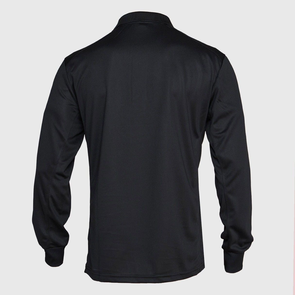 Polera Jayson Dry Fit Cuello Camisero Manga Larga Negro