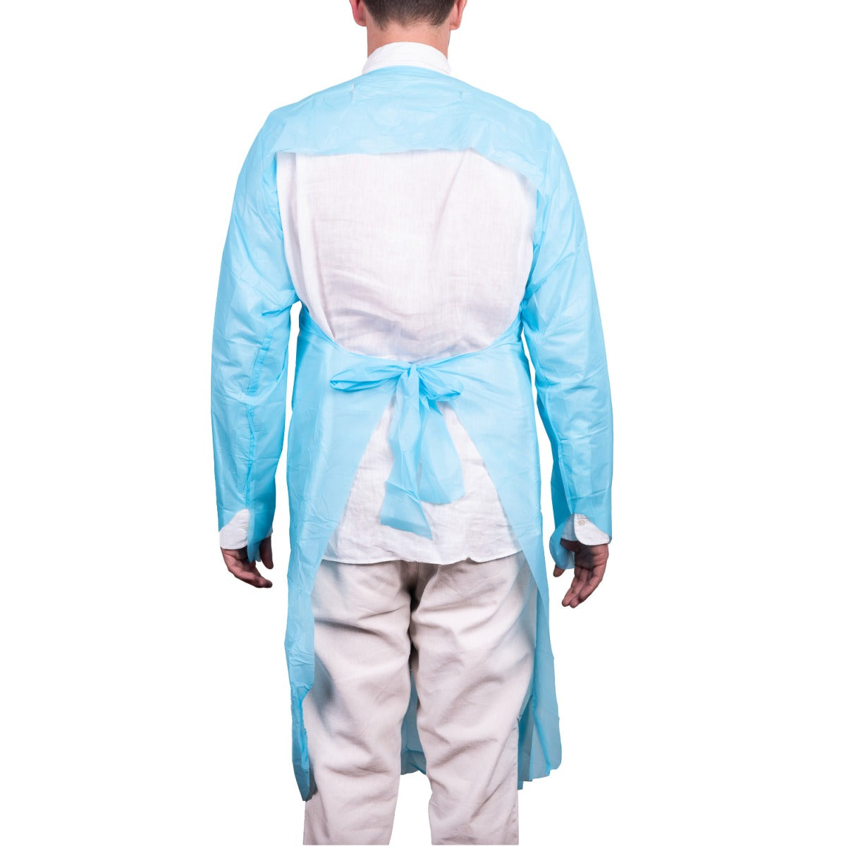 Pechera Cranberry Desechable con Mangas Y Ojal Azul