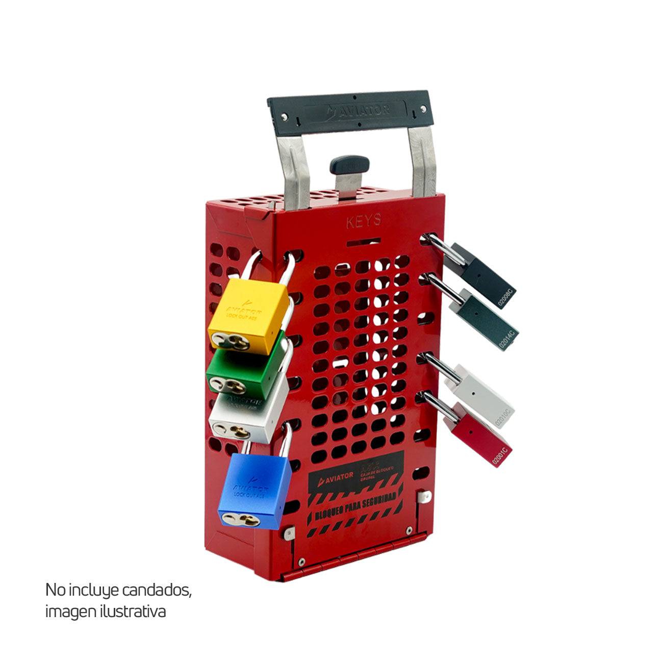 Caja de Bloqueo Grupal Aviator A 503 Imp Rojo – Apro Seguridad