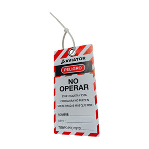 Tarjeta de Bloqueo Aviator No Operar (25 unid)