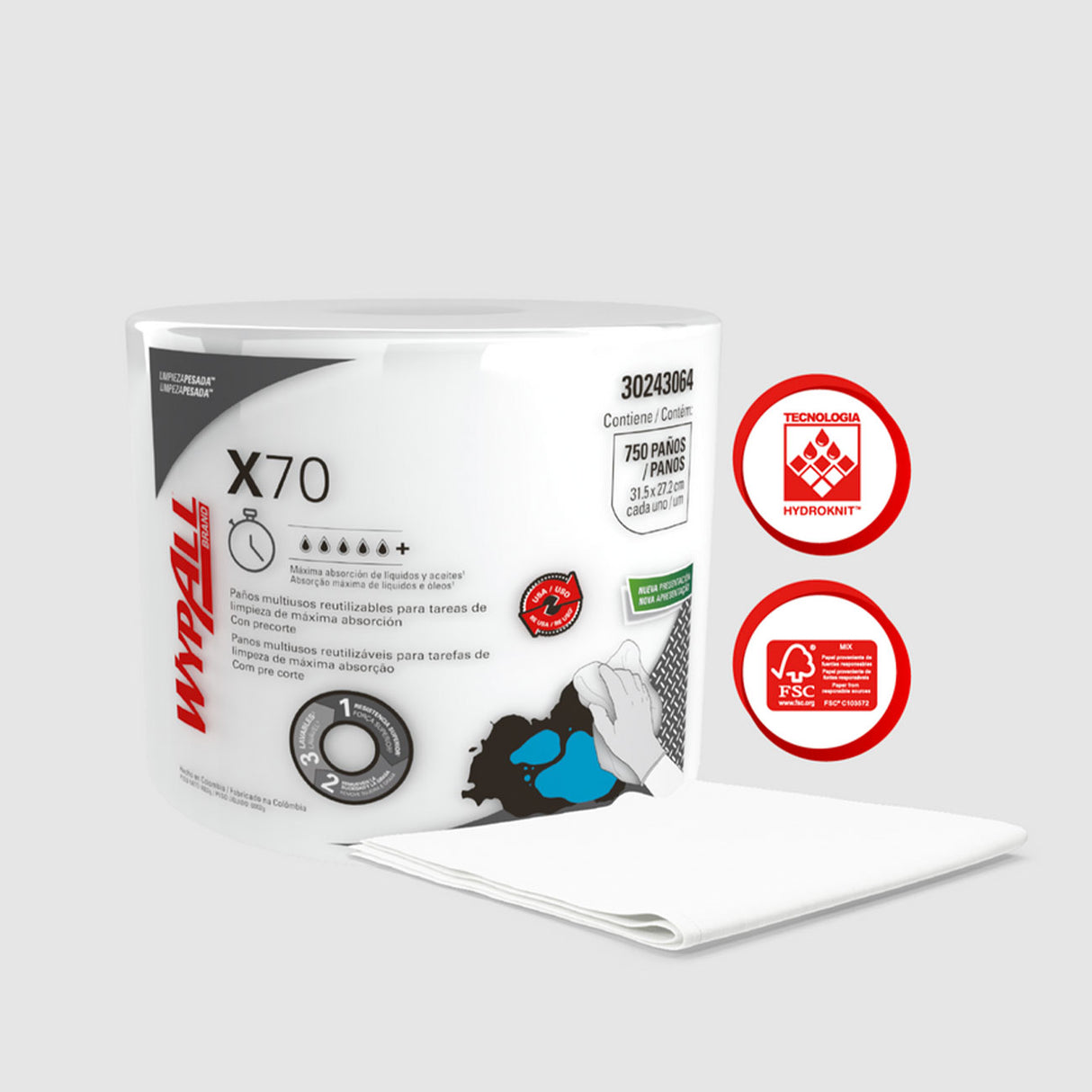 Paño Wypall X -70 Jumbo Roll Especial