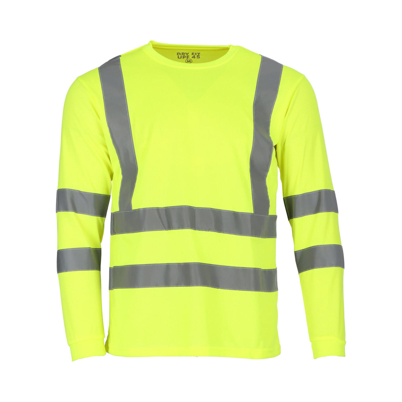 Polera Maritex Dry Fit Manga Larga Amarilla Fluor