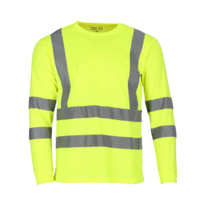 Polera Maritex Dry Fit Manga Larga Amarilla Fluor