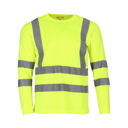 Polera Maritex Dry Fit Manga Larga Amarilla Fluor