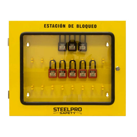 Caja De Bloqueo Steelpro Amarilla