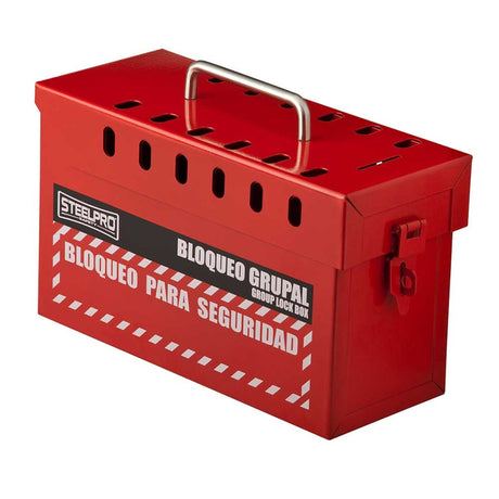 Caja de Bloqueo Steelpro  Grupal Roja