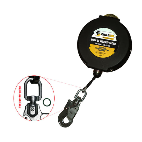 Retractil de seguridad Chilesin cable de acero Chilesin
