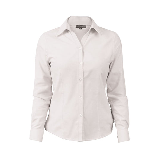 Blusa Maritex Oxford Mtx Manga Larga Blanca