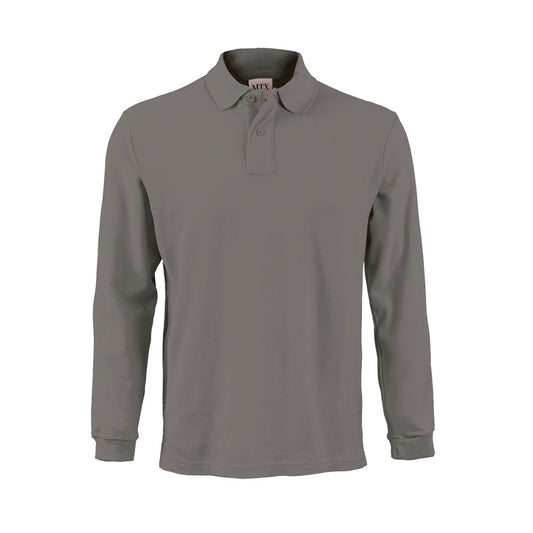 Polera Maritex Pique Manga Larga Mtx Gris