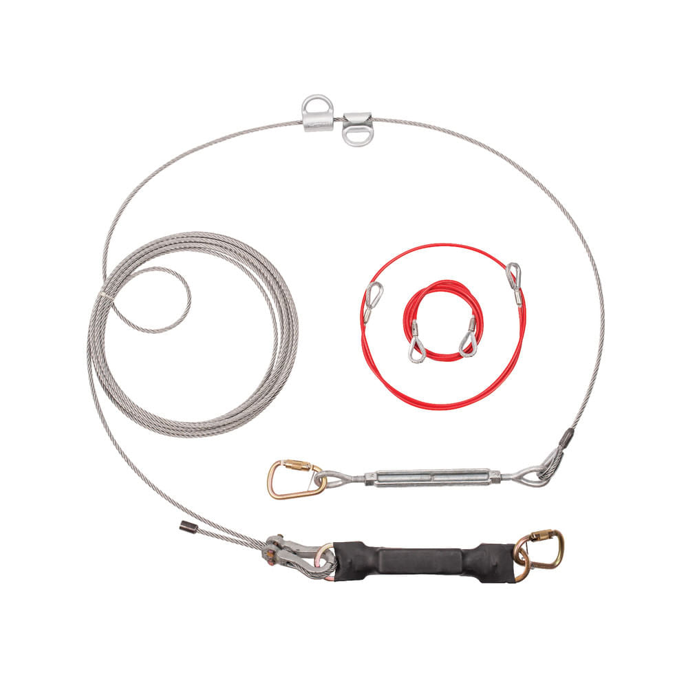 Linea de vida MSA Horizontal cable con bypass 18m – Apro Seguridad