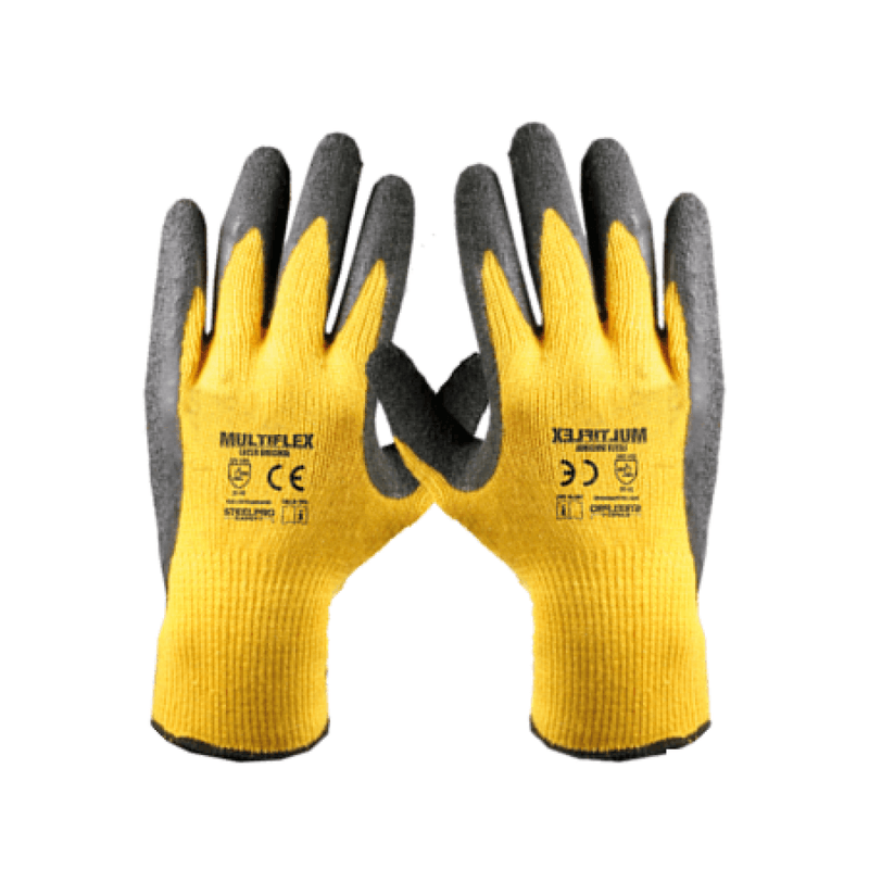 Guante de seguridad Steelpro Multiflex Latex Original (amarillo-negro ...