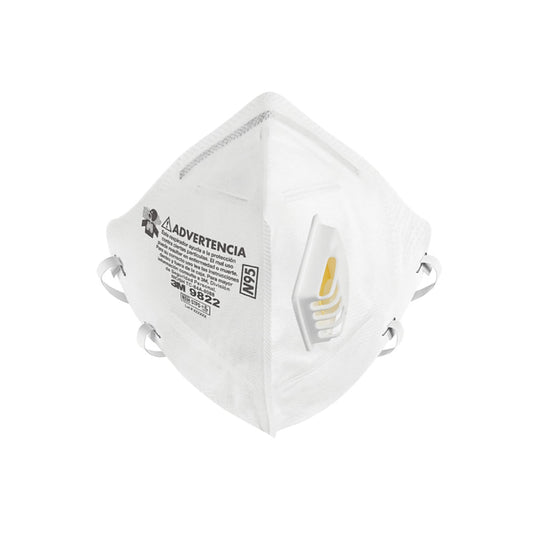 Respirador de Seguridad 3M desechable N95 Valvulado 9822 (100 U)