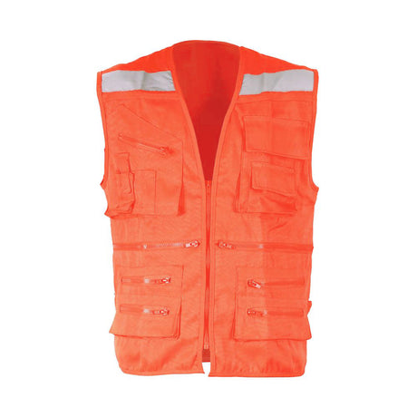 Chaleco de seguridad Black Wolf Geo Gabardina con Reflectante Naranjo