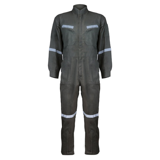 Buzo Black Wolf Piloto Poplin con Cinta Reflectante Verde