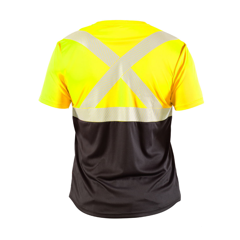Polera Hardowrk Reflectiva Hw Manga Corta Amarillo Fluor