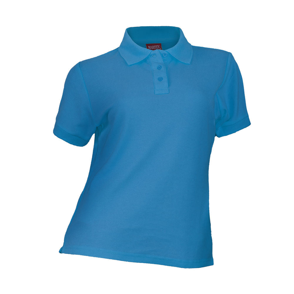 Polera Maritex Pique Manga Corta Mujer Azul Rey - Main Image