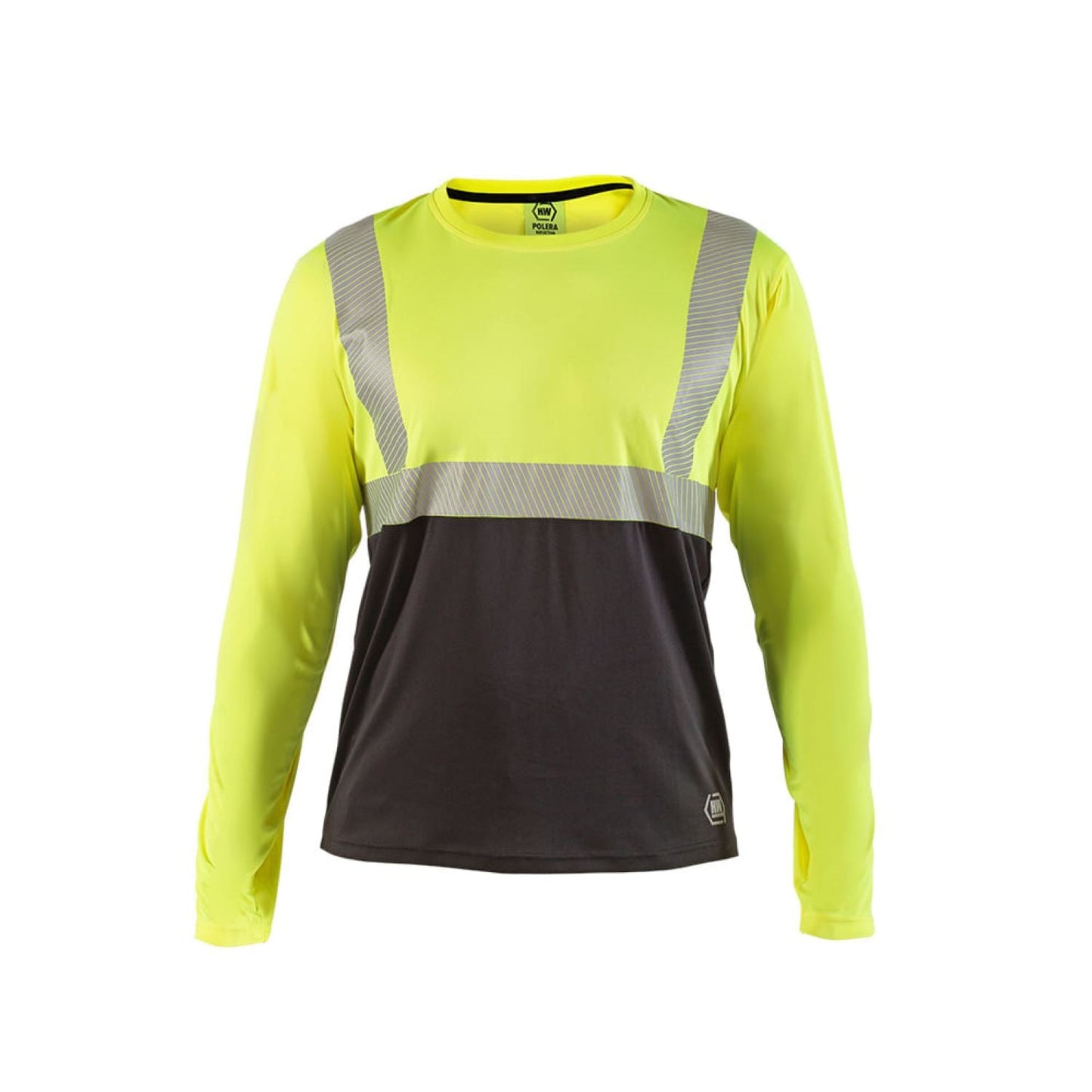 Polera Hardowrk Reflectiva Hw Manga Larga Amarillo Fluor