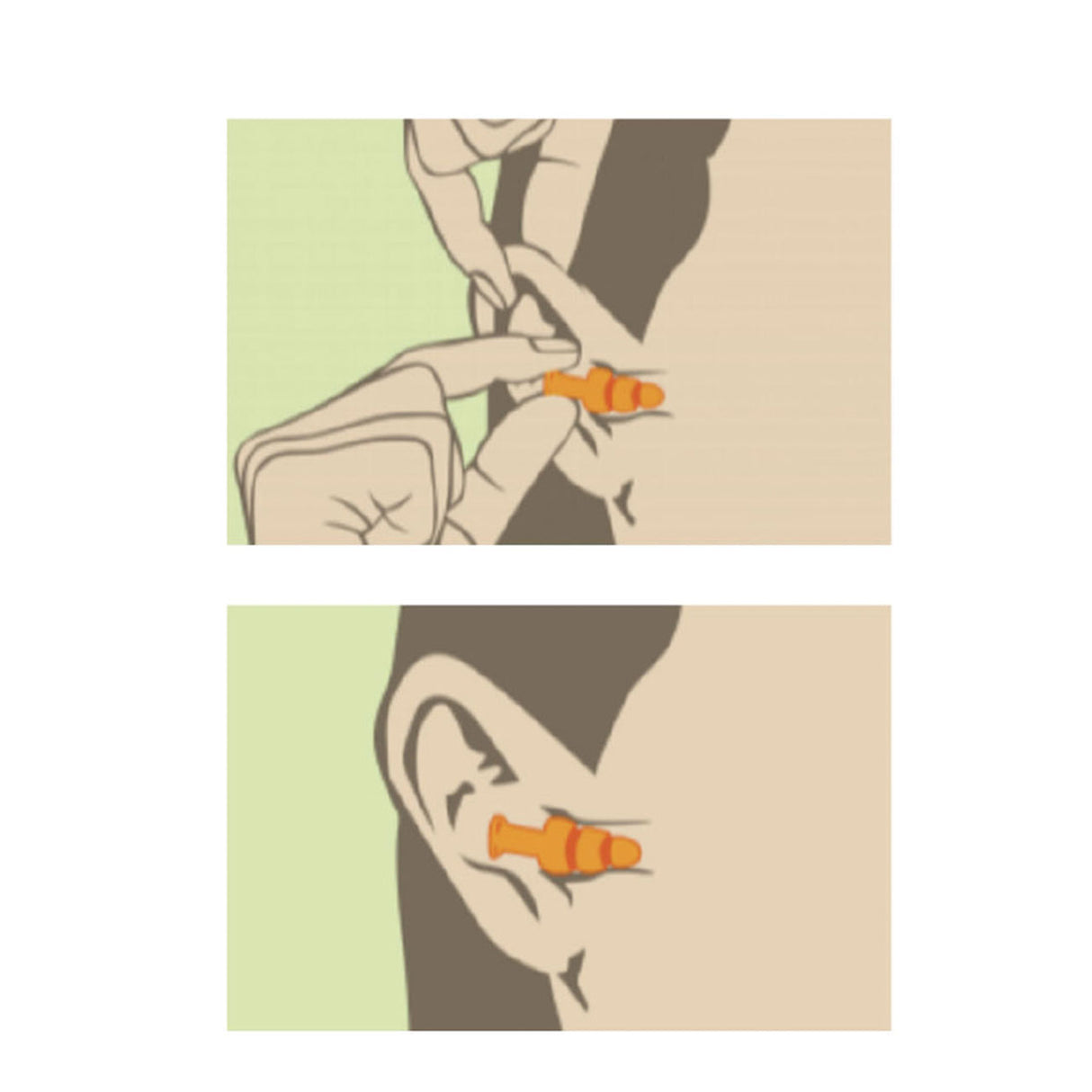 Tapon Auditivo Greenway reutilizable silicona c/cordon y caja