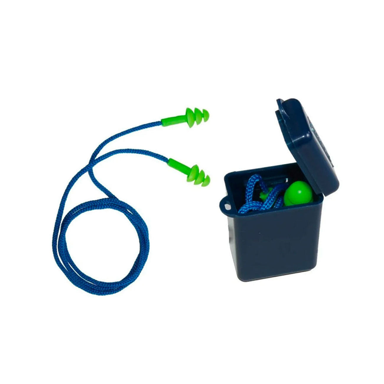 Tapon Auditivo Greenway reutilizable silicona c/cordon y caja