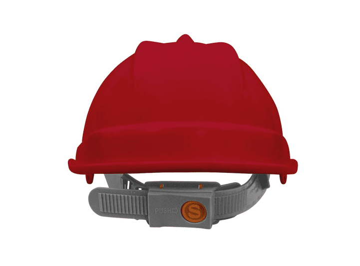 Casco de Seguridad Steelpro Evo III con Arnes Rojo