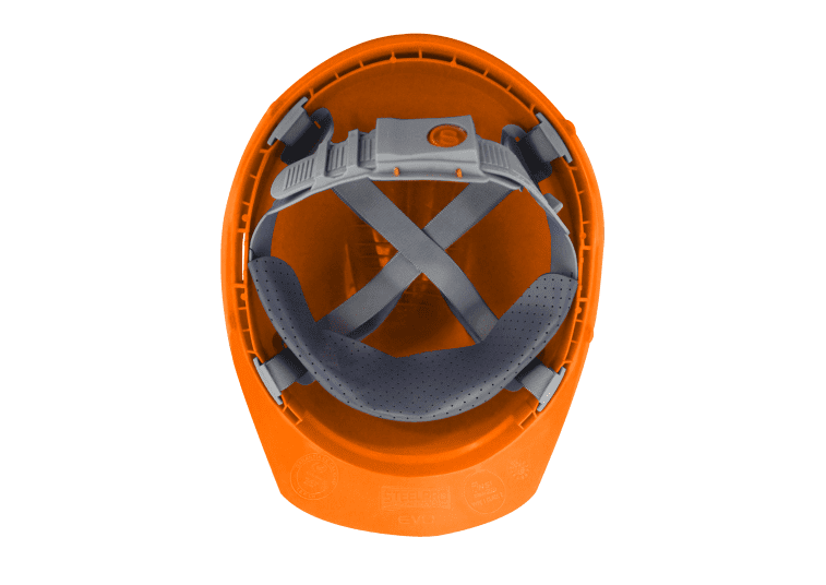 Casco de Seguridad Steelpro Evo III con Arnes Naranjo