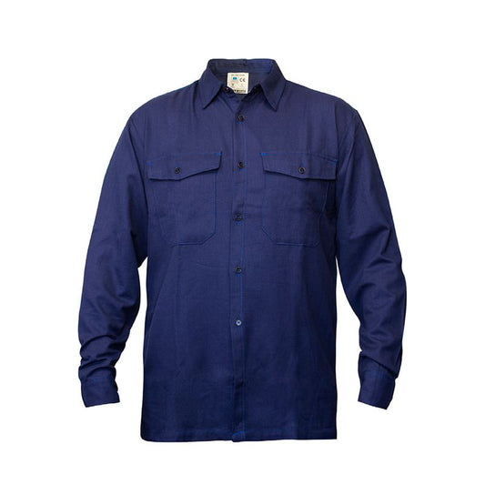 Camisa de seguridad Marca Ignifuga Antiestatica Azul Marino
