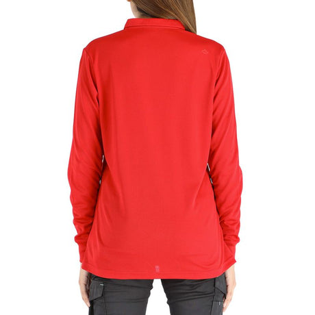 Polera Quebec Cooldry Manga Larga Mujer Roja