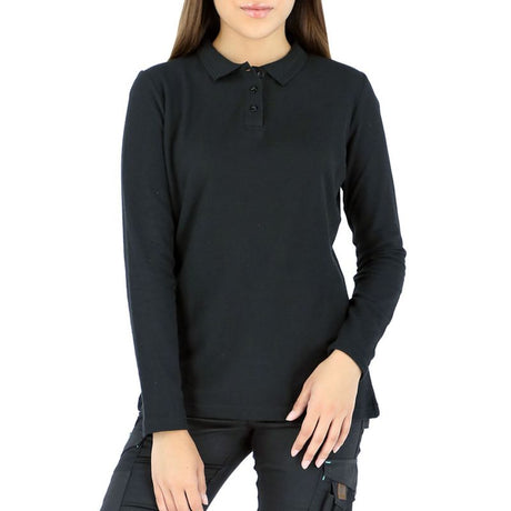 Polera Quebec Cooldry Manga Larga Mujer Negra