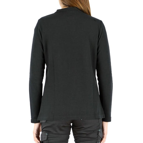 Polera Quebec Cooldry Manga Larga Mujer Negra
